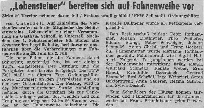 Vorbereitung Fahnenweihe